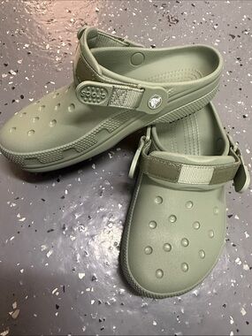 CROCS Lightweight Clog Sandals - Sage Green